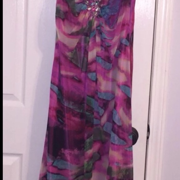 Multi Color Formal Gown - Picture 4 of 6